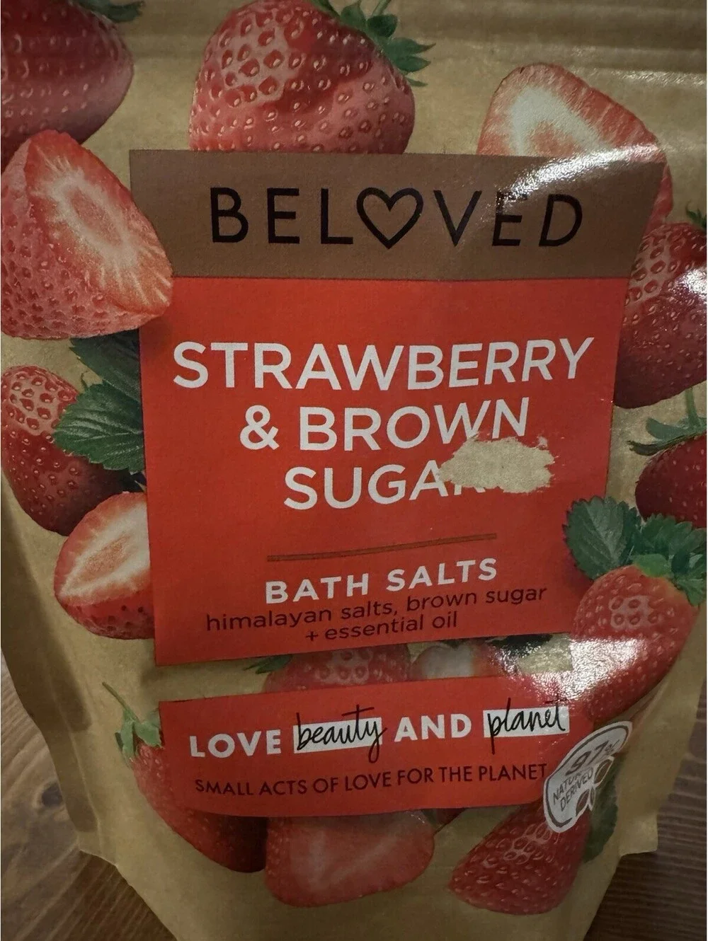 Lot Of 8 Love Beauty & Planet Beloved Bath Salts 15 Oz Strawberry & Brown Sugar